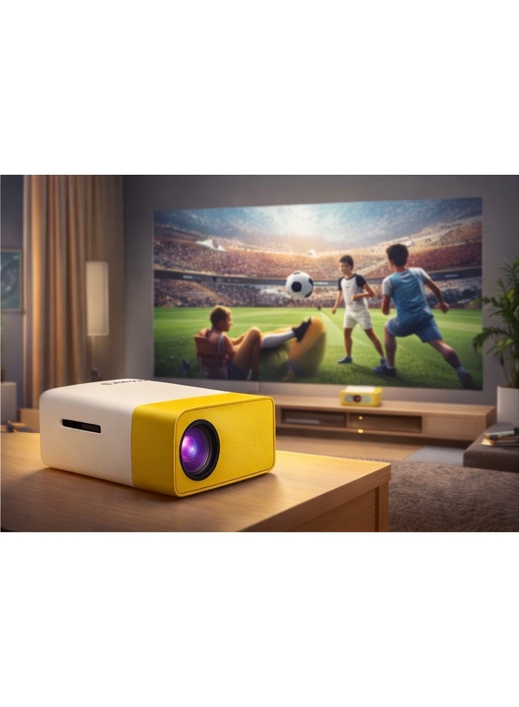 جهاز عرض LED ميني بدقة 1080P، شاشة TFT LCD، تباين 800:1، شاشة من 24 إلى 60 بوصة، متوافق مع HDMI USB AV، جهاز عرض سينما منزلية محمول - Image 4